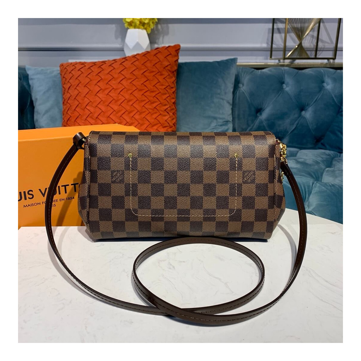 Louis Vuitton Damier Ebene Canvas Favorite MM N41129