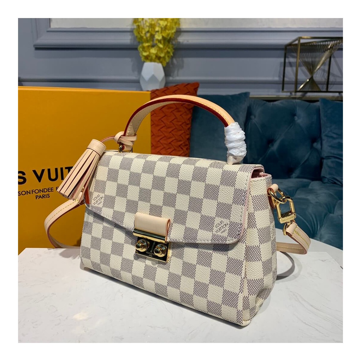 Louis Vuitton Damier Azur Canvas Croisette N41581