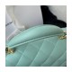 Chanel Mini Flap Bag With Top Handle AS2431 in Iridescent Lambskin