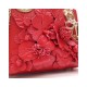 Christian Dior Lambskin Embroidered Flowers Mini &quot;Lady Dior&quot; Bag M0565