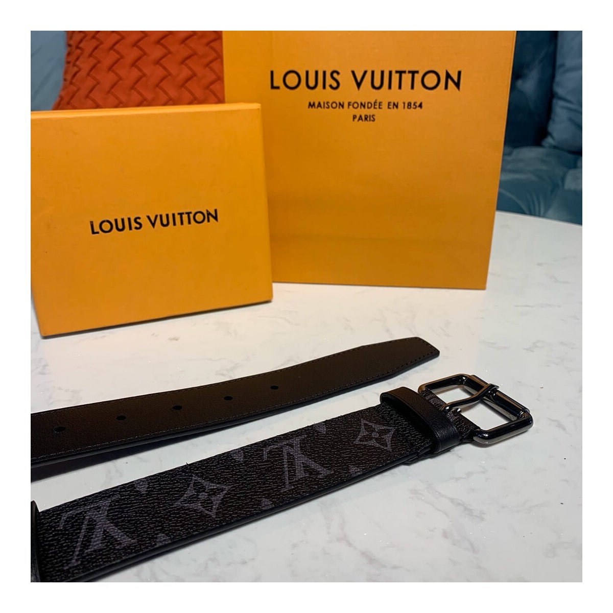 Louis Vuitton Signature Chain 35mm Belt M0179T