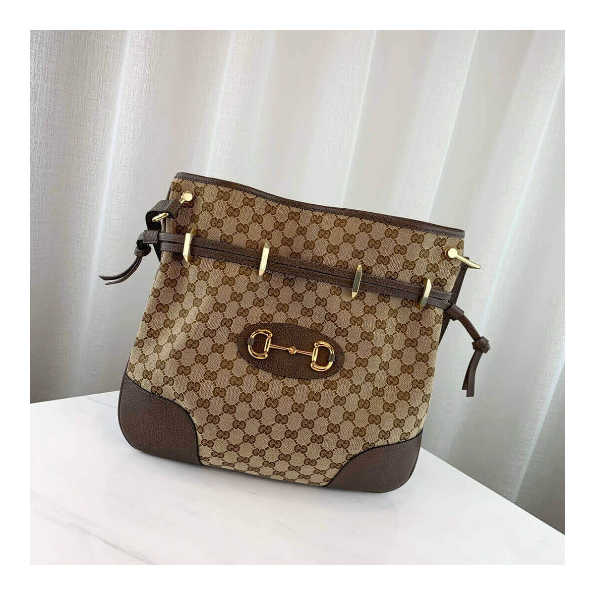 Gucci 1955 Horsebit GG Canvas Messenger Bag 602089