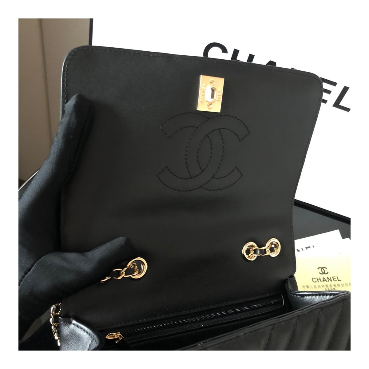 Chanel Calfskin Mini Flap Bag A91586