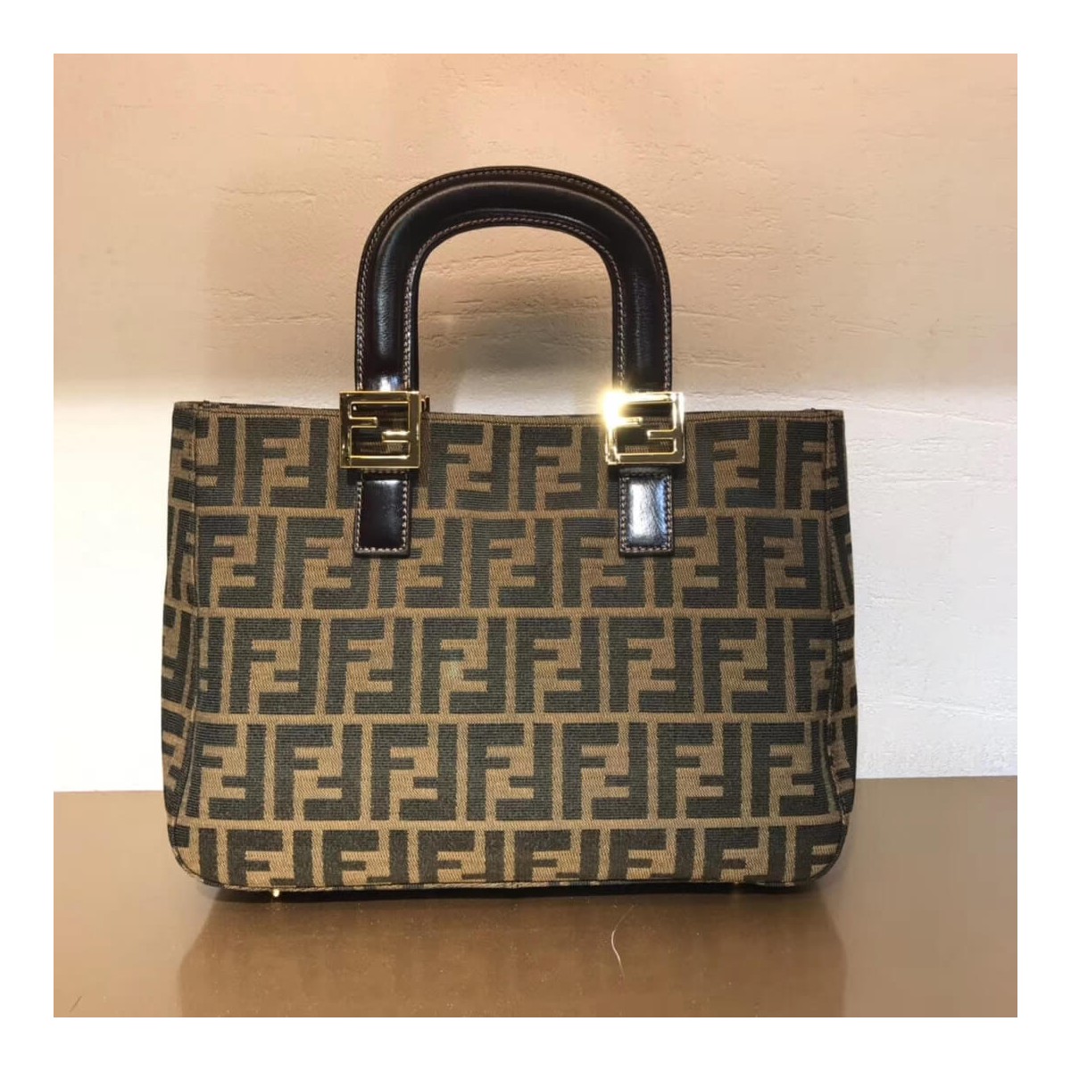 Fendi Vintage Mamma Baguette Zucca Tote F03