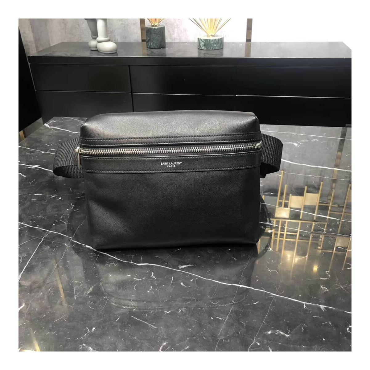 Saint Laurent YSL City Camera Bag In Matte Leather 634717