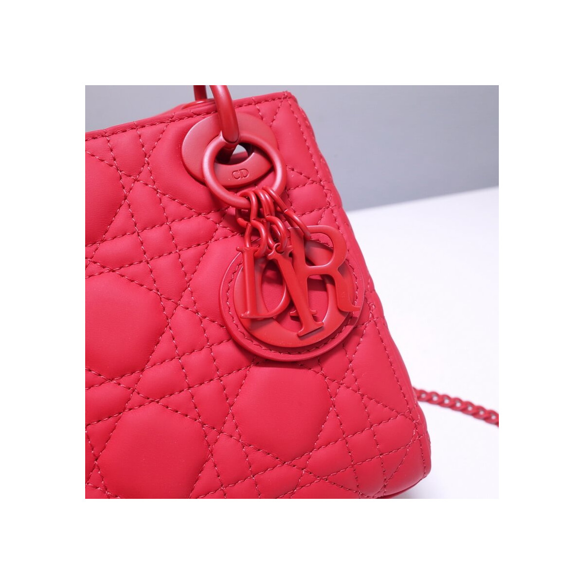 Dior Mini Lady Dior Bag in Ultramatte Cannage Calfskin M0505