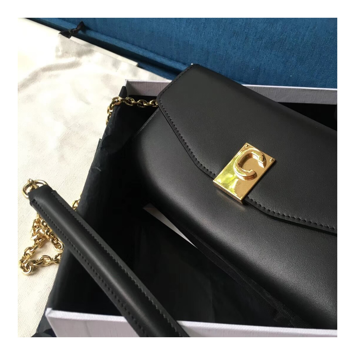 Celine C Wallet On Chain In Smooth Calfskin 10B903