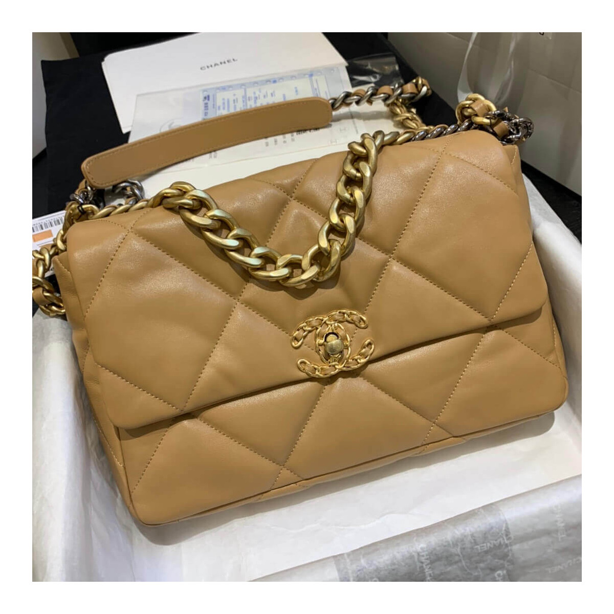 Chanel 19 Large Lambskin Flap Bag AS1161