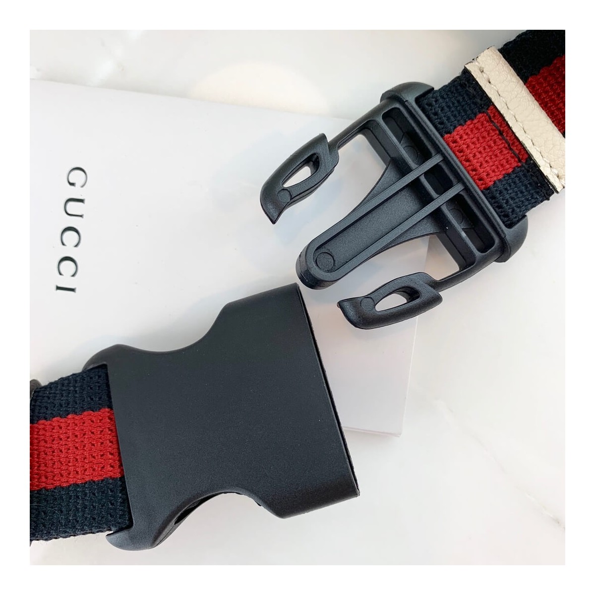 Gucci Print Leather Belt Bag 493869