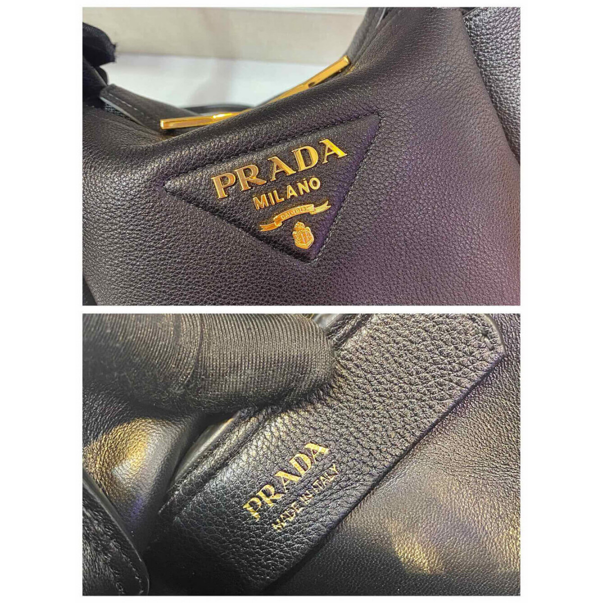 Prada Deerskin Leather Should Tote Bag 1BC145