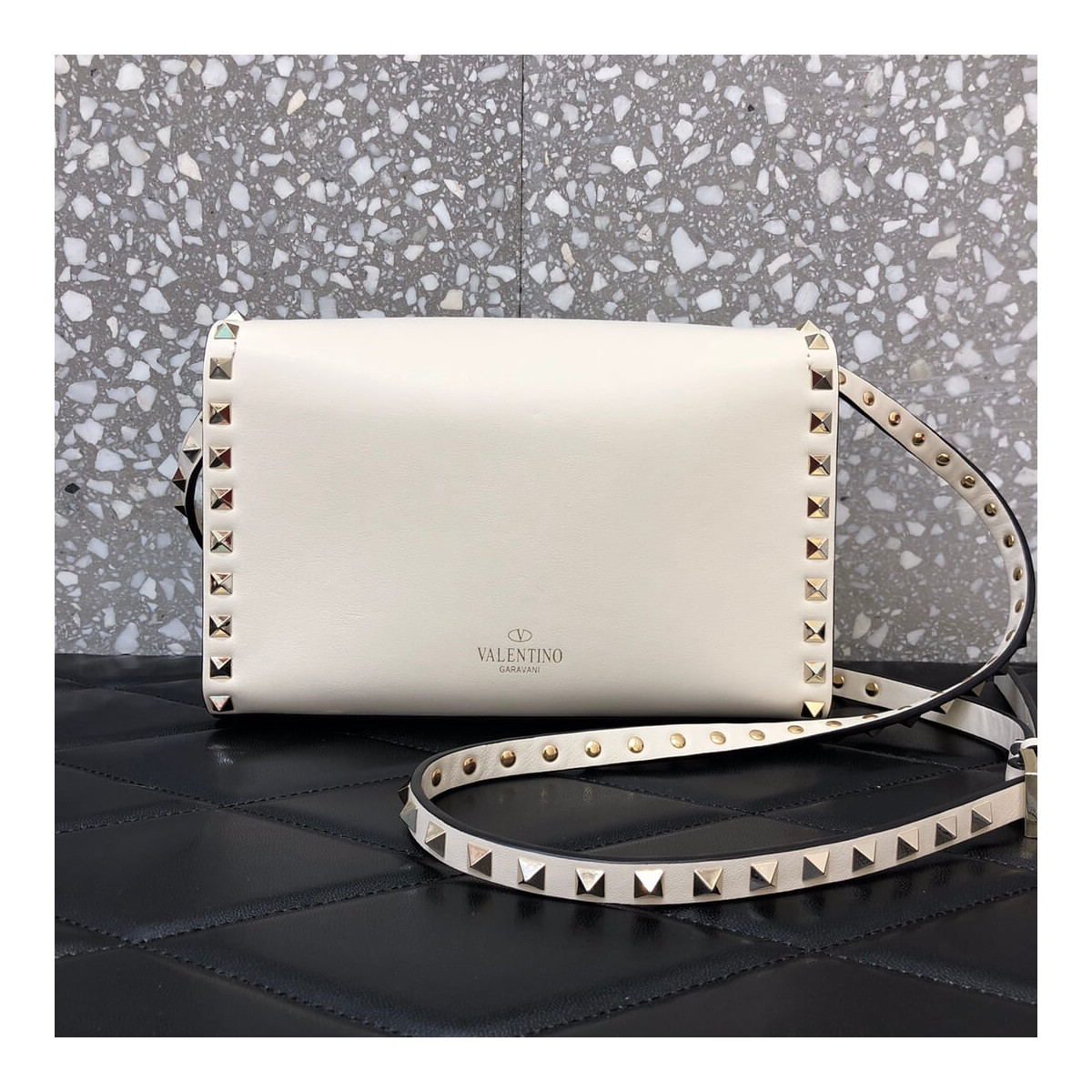 Valentino Garavani Rockstud Calfskin Crossbody Bag 0181