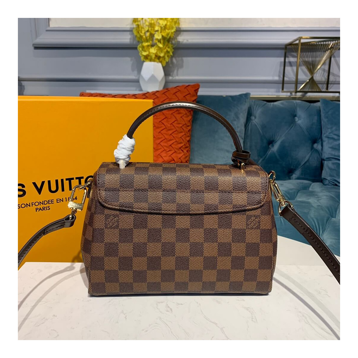 Louis Vuitton Damier Ebene Canvas Croisette N53000