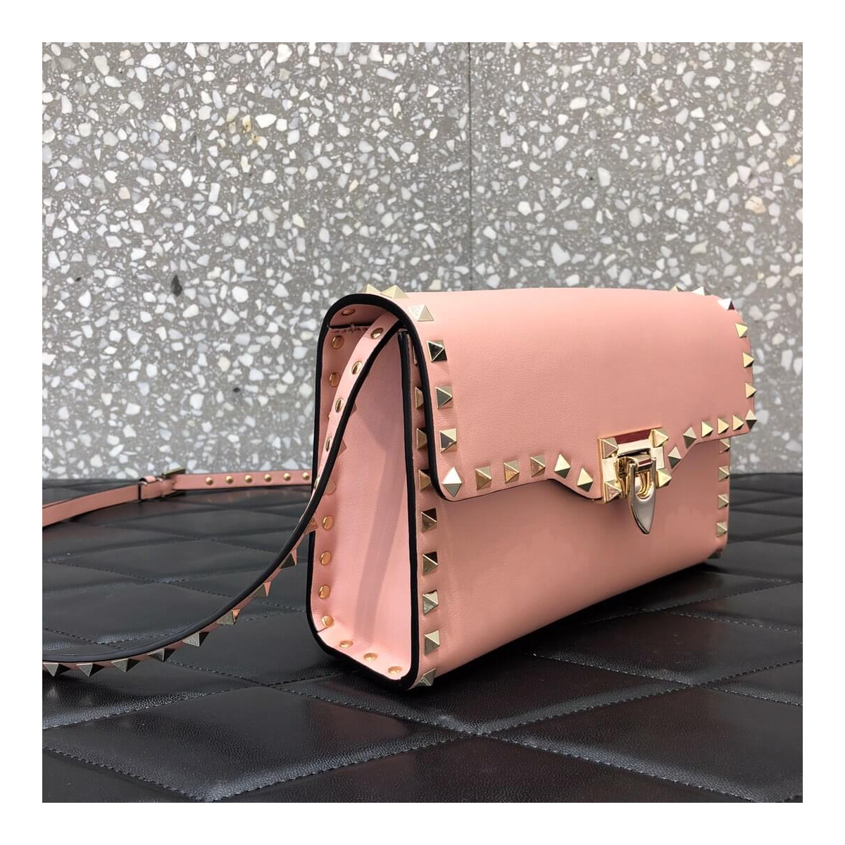 Valentino Garavani Rockstud Calfskin Crossbody Bag 0181