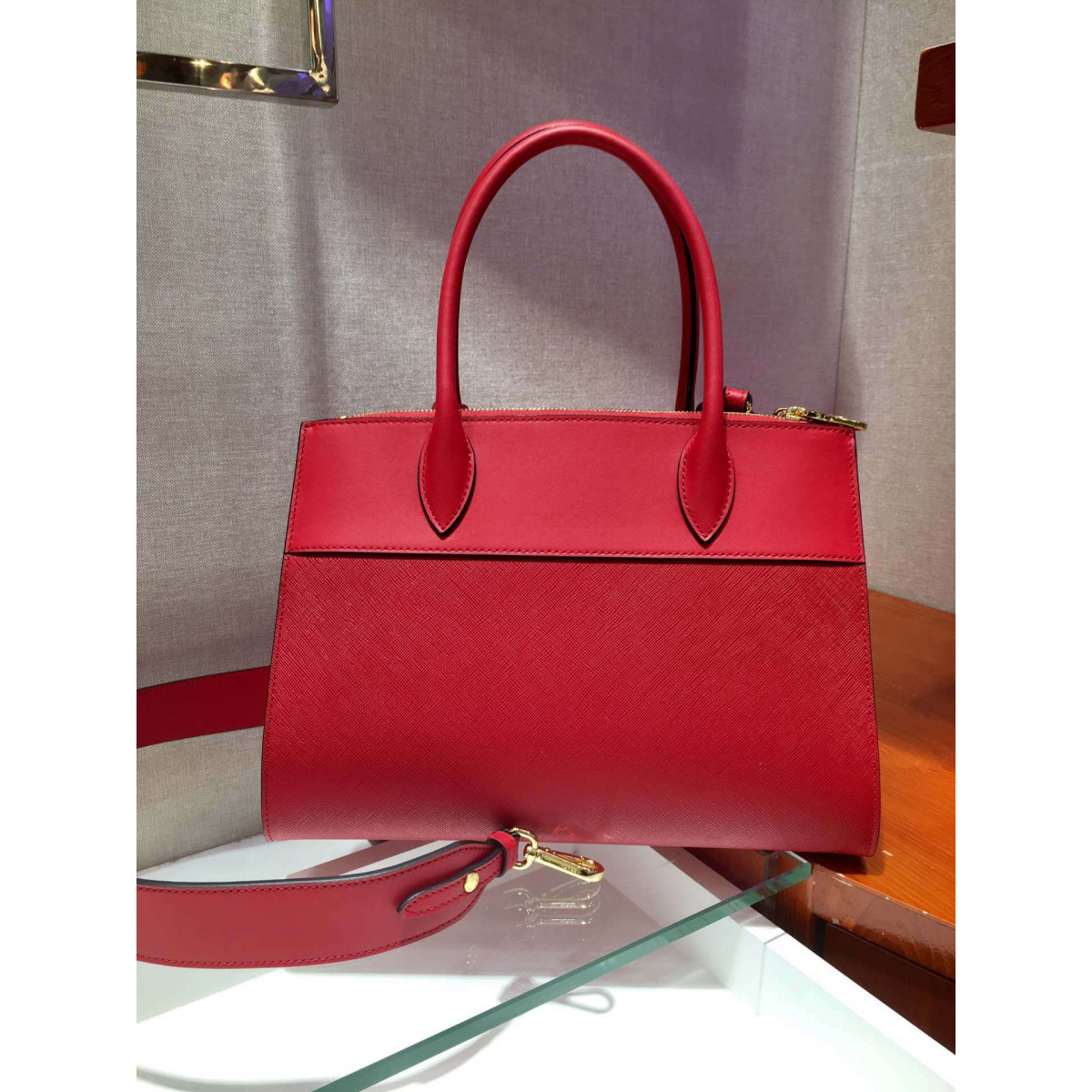 Prada Paradigme Saffiano Leather Bag 1BA102-1