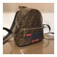 Fendi Mania Logo Zucca Coated Canvas Backpack 8BZ038