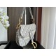 Christian Dior Saddle Denim Canvas Bag M0446