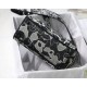 Christian Dior Medium Lady D-Lite Bag Black and White Around the World Embroidery M0565