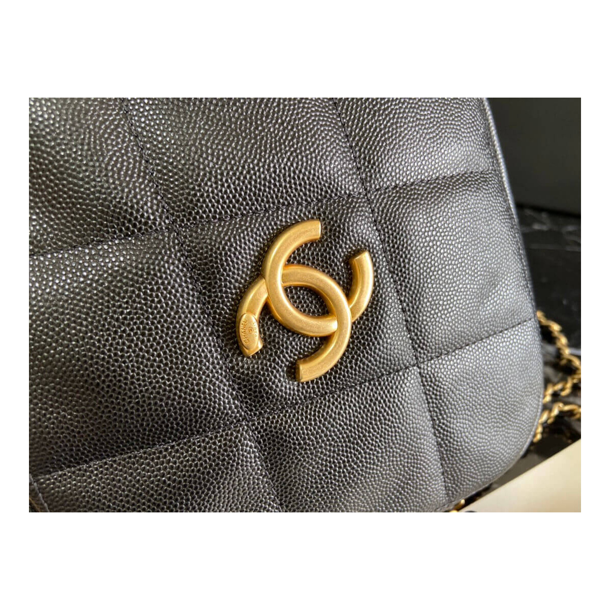 Chanel Small Diamond Bag AS2201 in Grained Calfskin