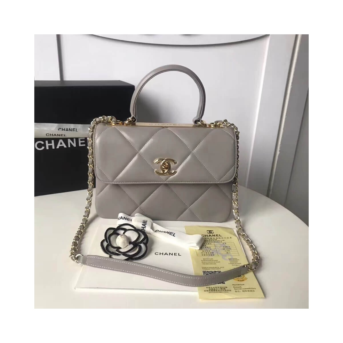 Chanel Small Flap Bag With Top Handle A92236