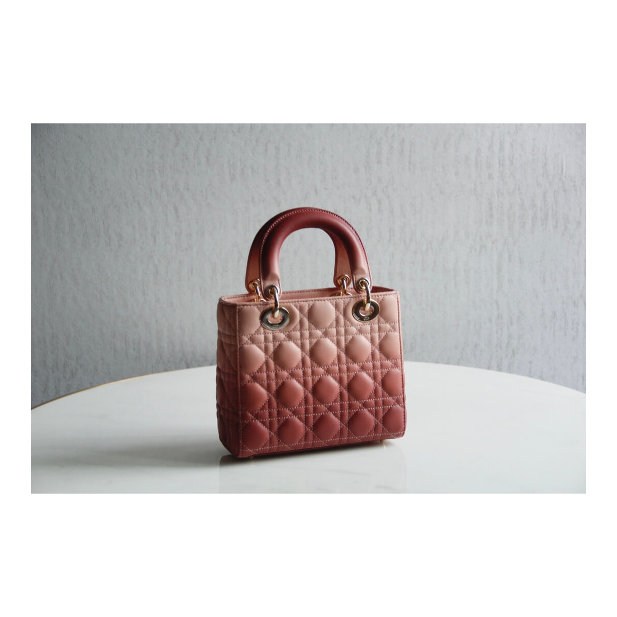 Lady Dior My ABCDior Bag in Pink Gradient Cannage Lambskin M0538