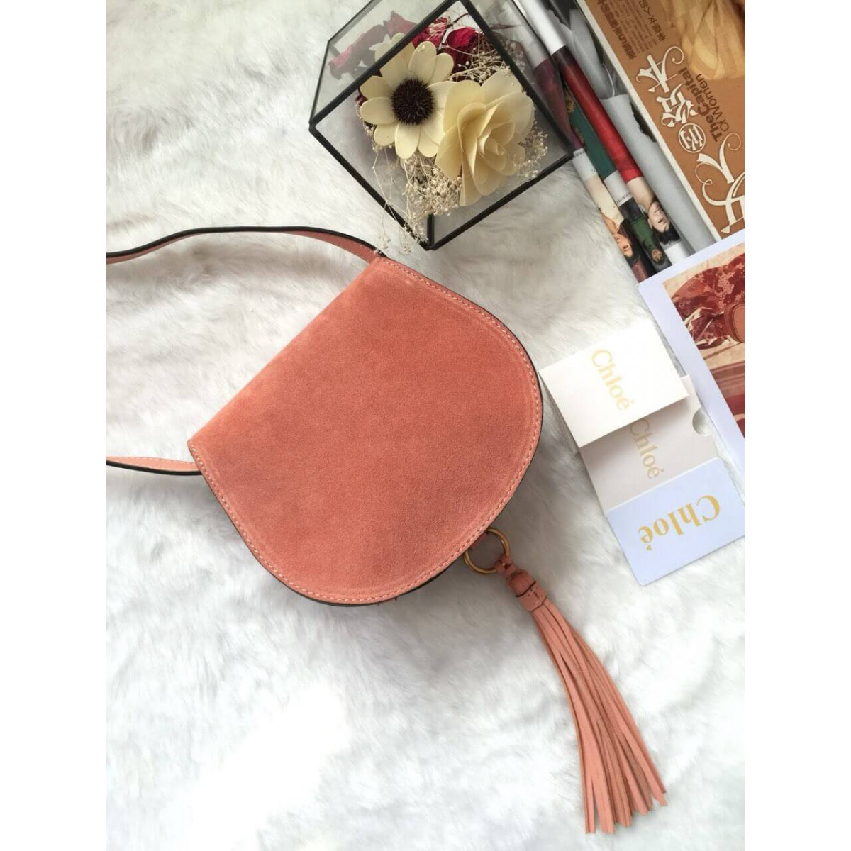 Chloe Mini Marcie Bag in Suede P580