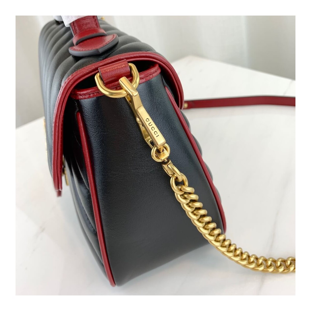 Gucci GG Marmont Small Top Handle Bag 498110 Black