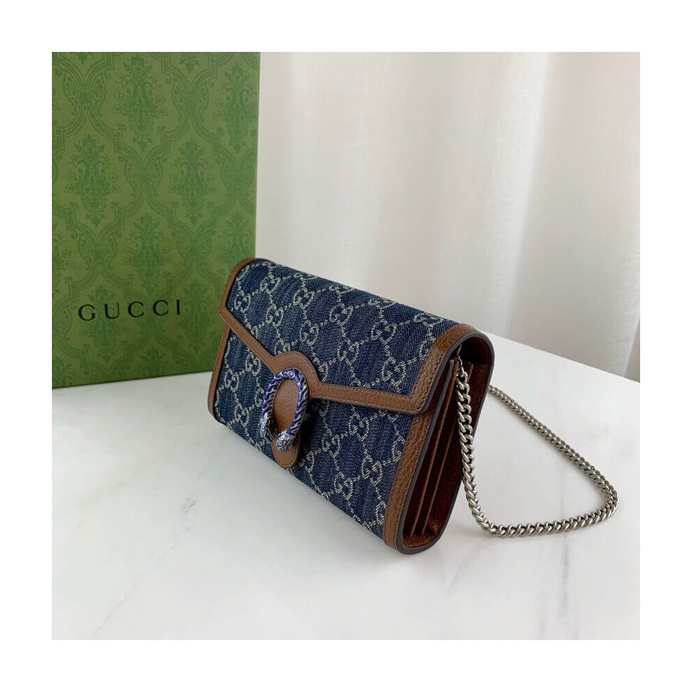 Gucci Denim Dionysus Mini Chain Bag 401231