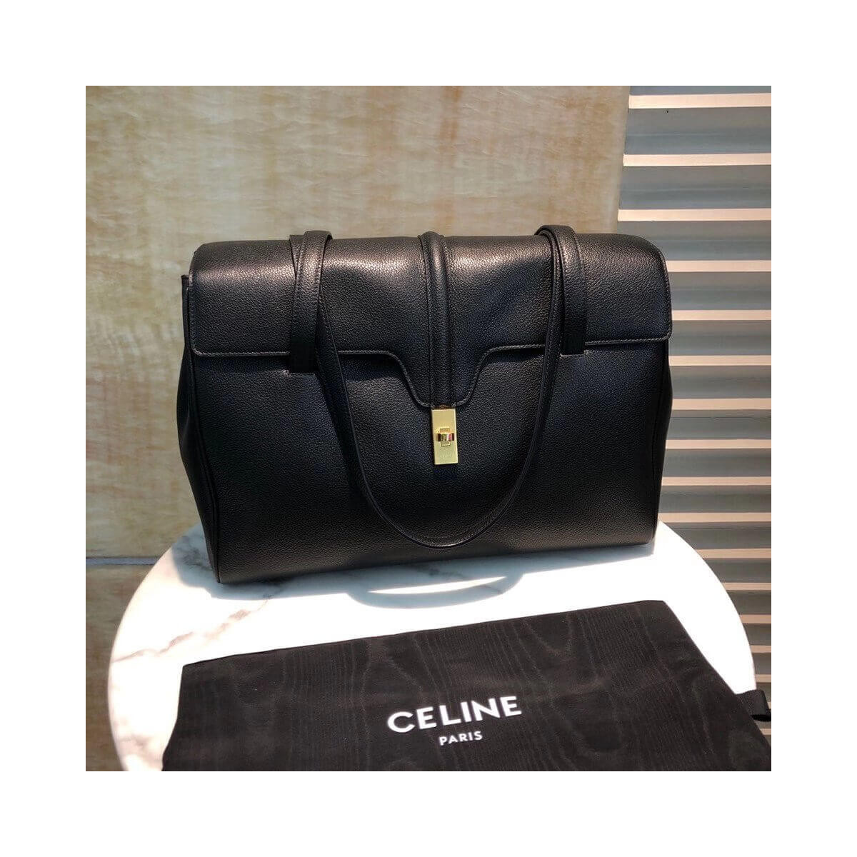 Celine Large Soft 16 Bag In Supple Grained Calfskin 194043