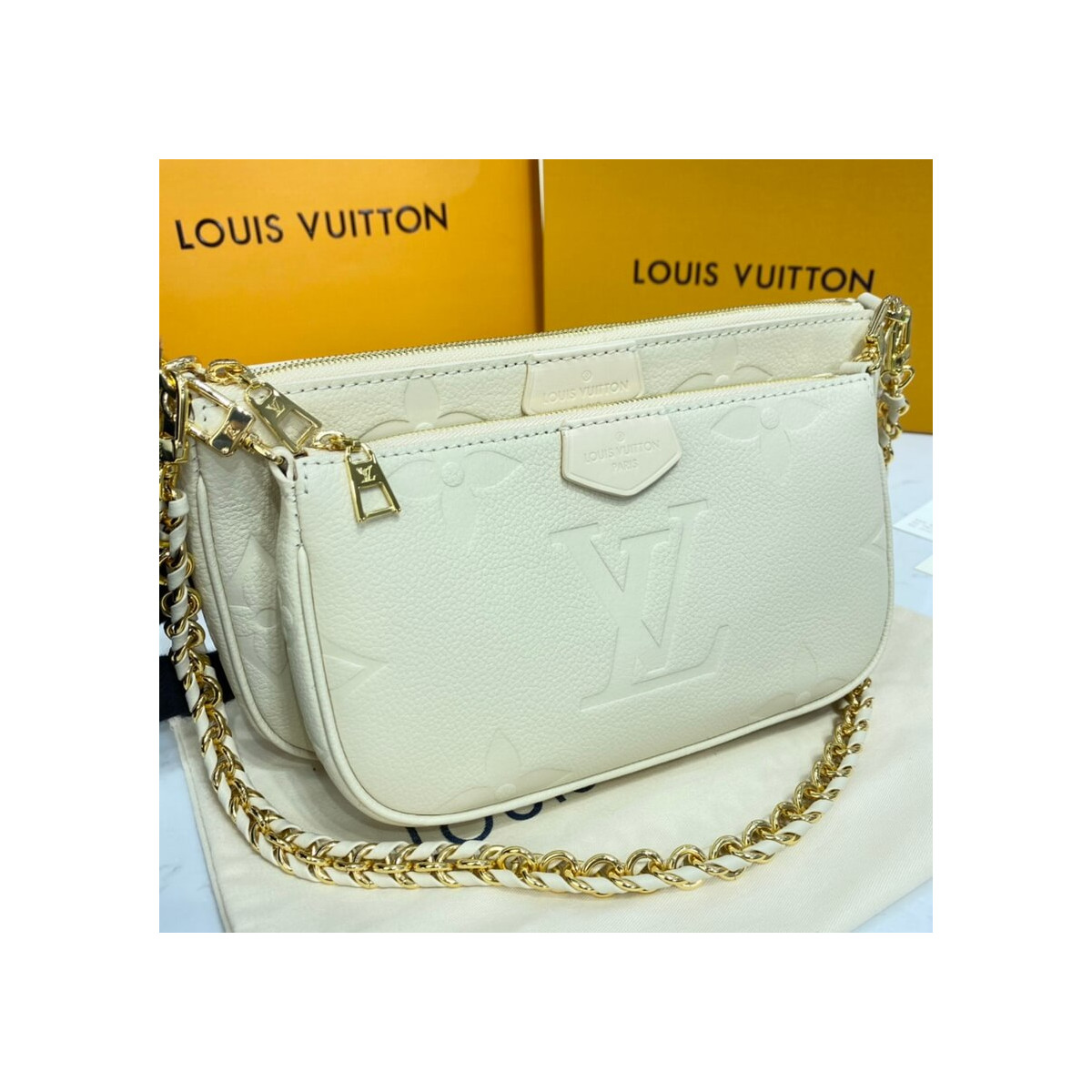 Louis Vuitton Monogram Empreinte Multi Pochette Accessoires M80447 M80399