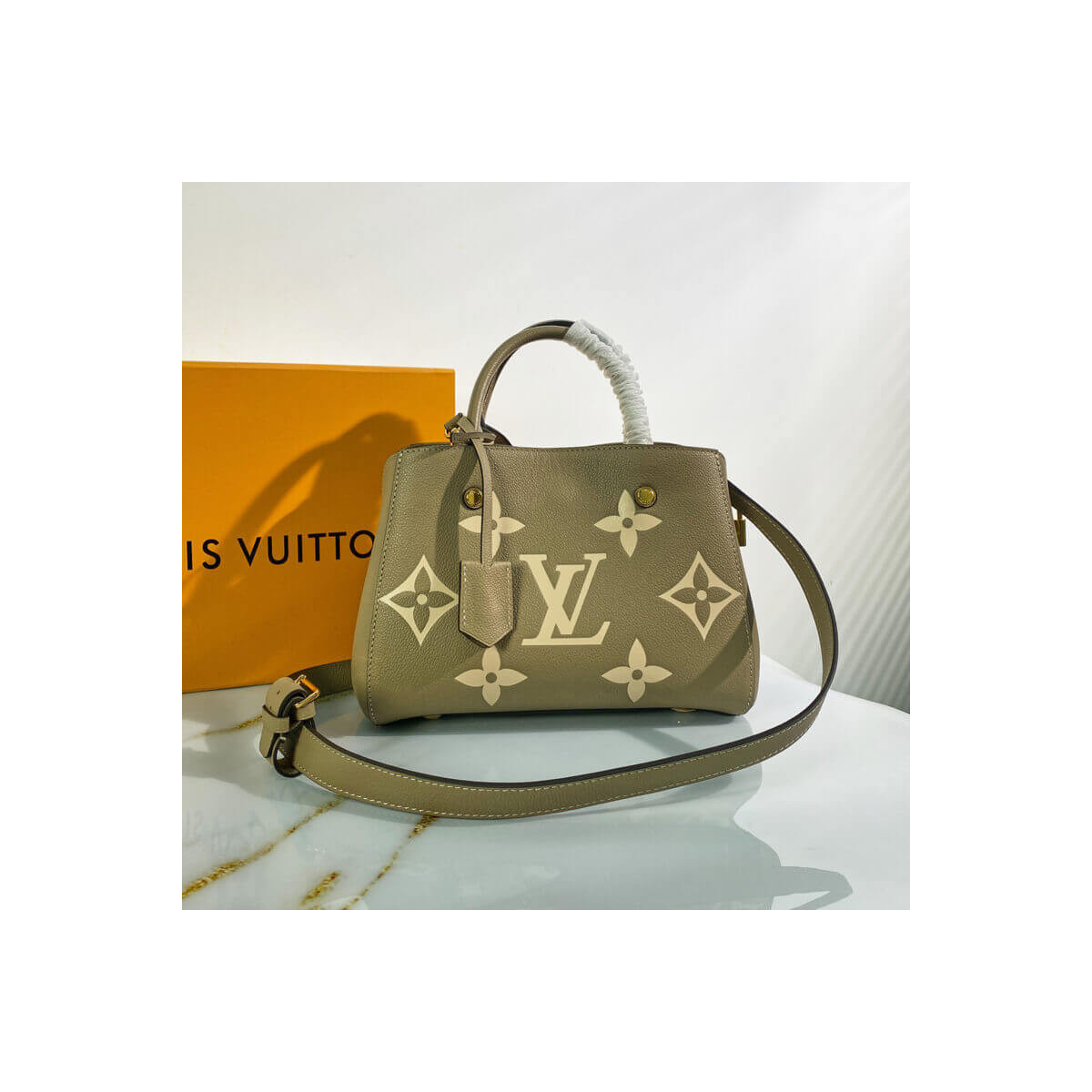 Louis Vuitton Monogram Empreinte Leather Montaigne BB M45489