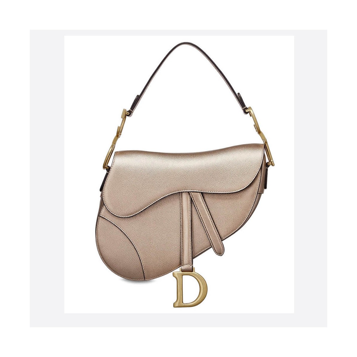 Christian Dior Grained Calfskin Saddle Bag M0446