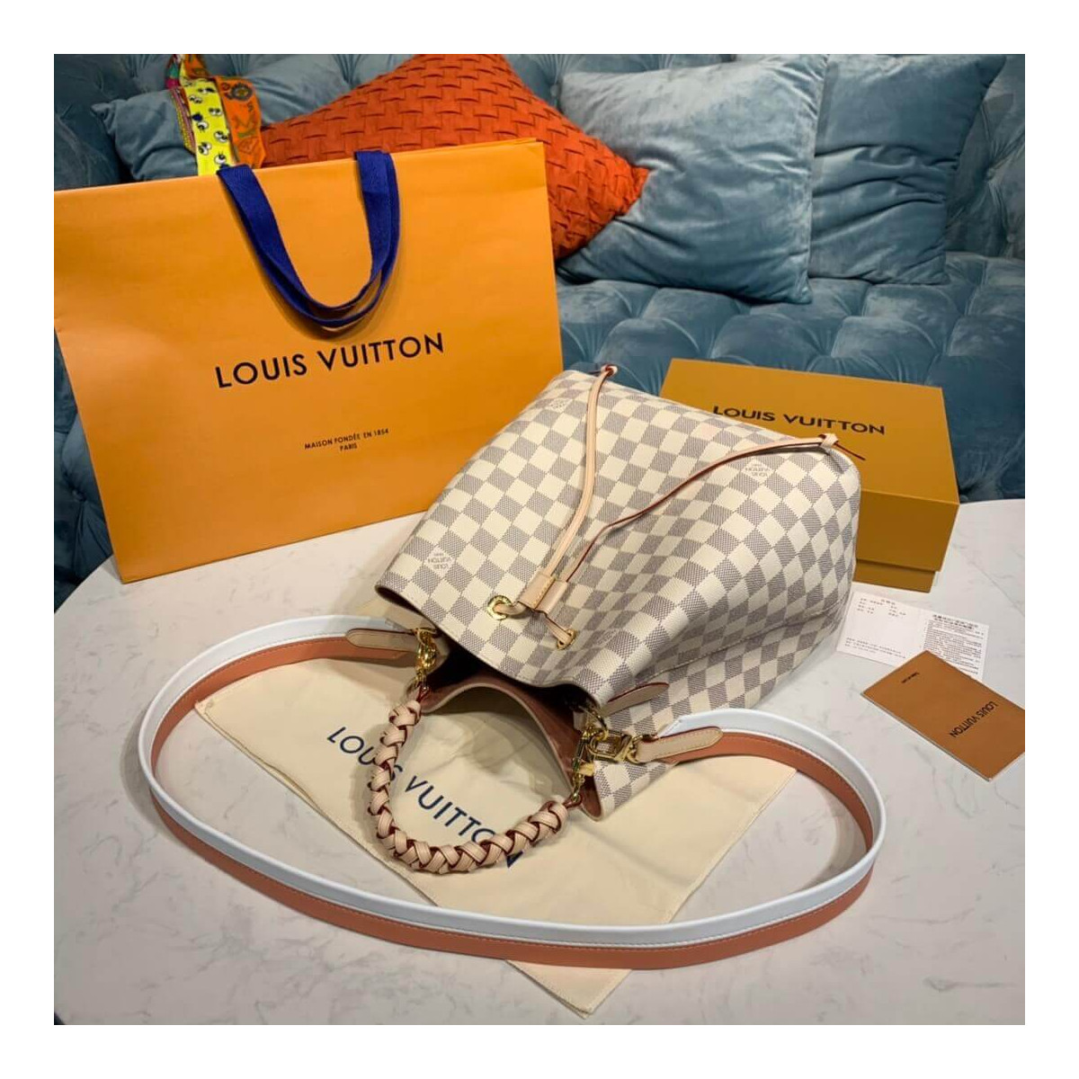 Louis Vuitton Damier Azur Canvas Neonoe N40344