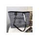 Chanel Deauville Chain Shoulder Tote 33cm Canvas Bag A66939