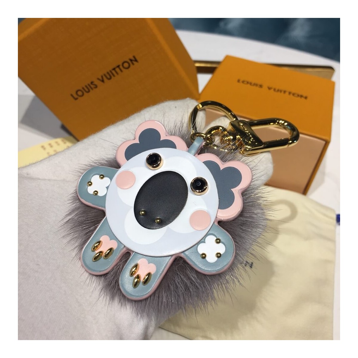 Louis Vuitton Wild Fur Koala Bag Charm And Key Holder M64258