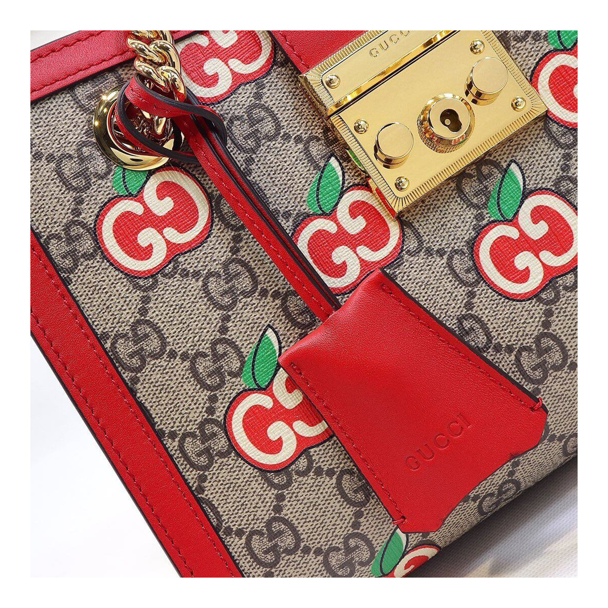 Gucci GG Apple Print Small Shoulder Bag 498156