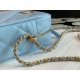 Chanel Caviar Calfskin Pearl Crush Gold Ball Phone Clutch With Chain 99098