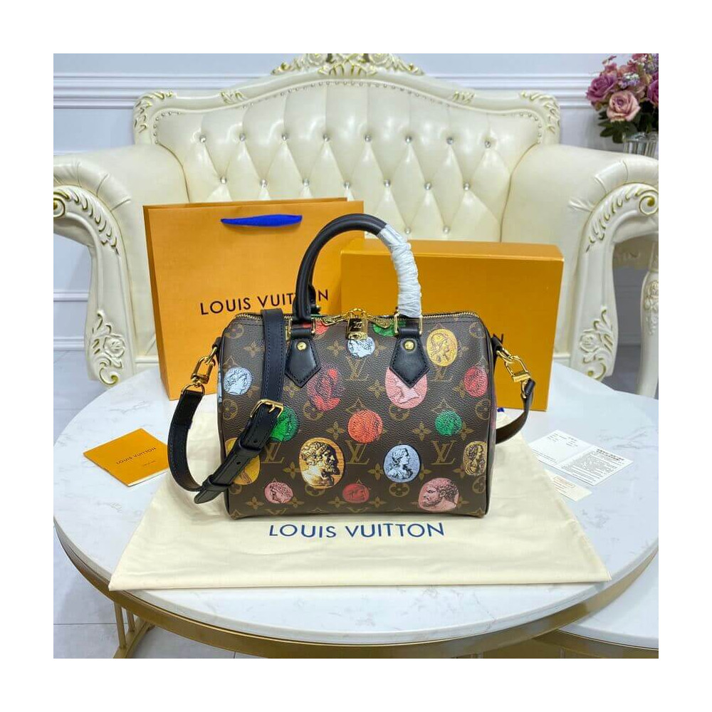 Louis Vuitton Monogram Cameo Printed Speedy Bandouliere 25 M45910