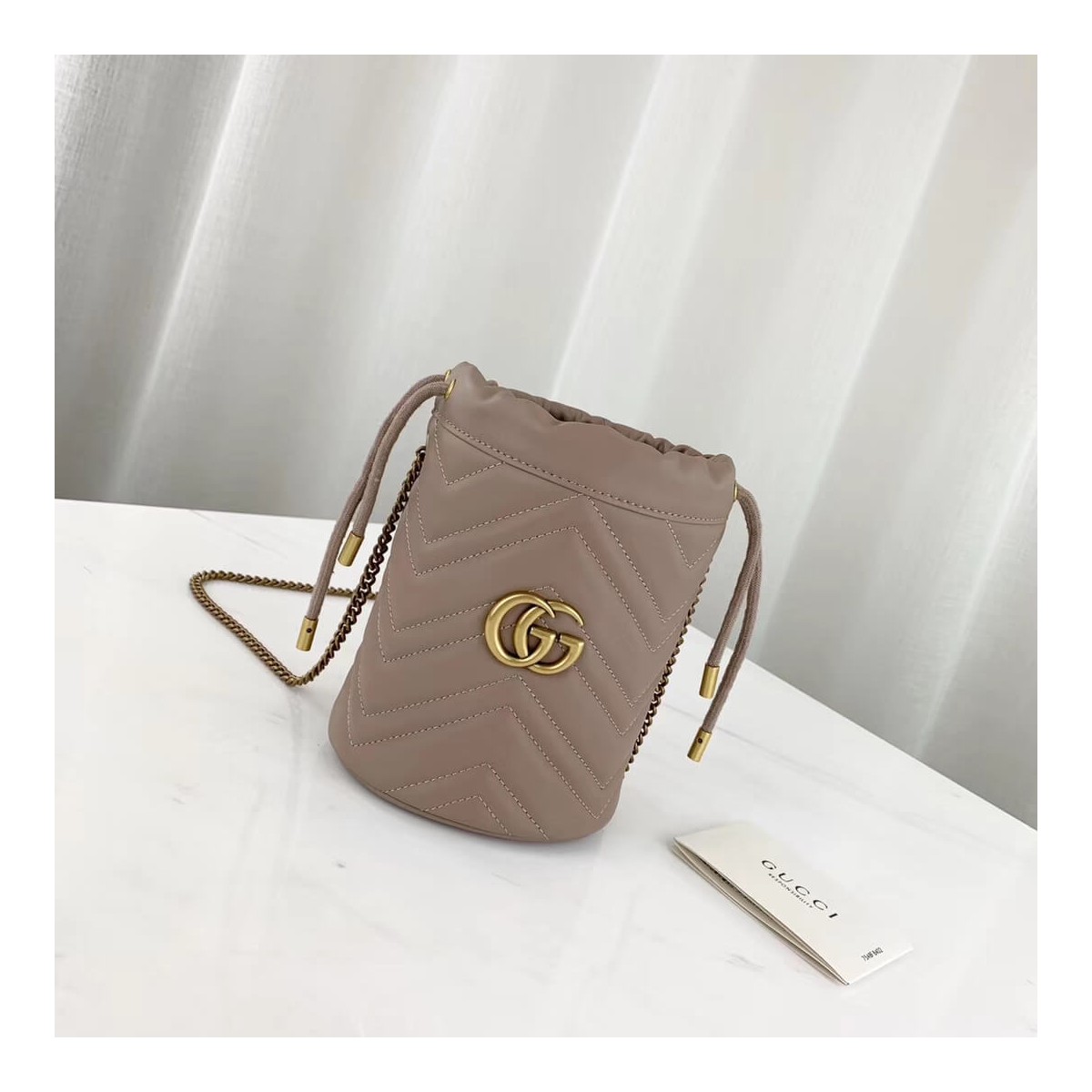 Gucci GG Marmont Matelassé Mini Bucket Bag 575163