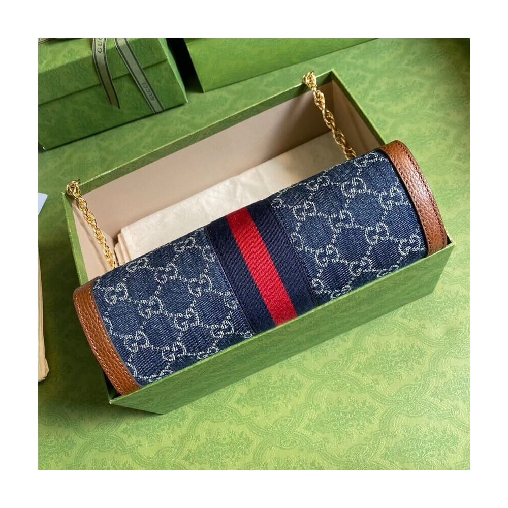 Gucci Ophidia GG Small Shoulder Bag 503877 in Blue Demin