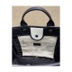 Chanel Wool Felt Deauville Shopping Bag A60598 White/Black