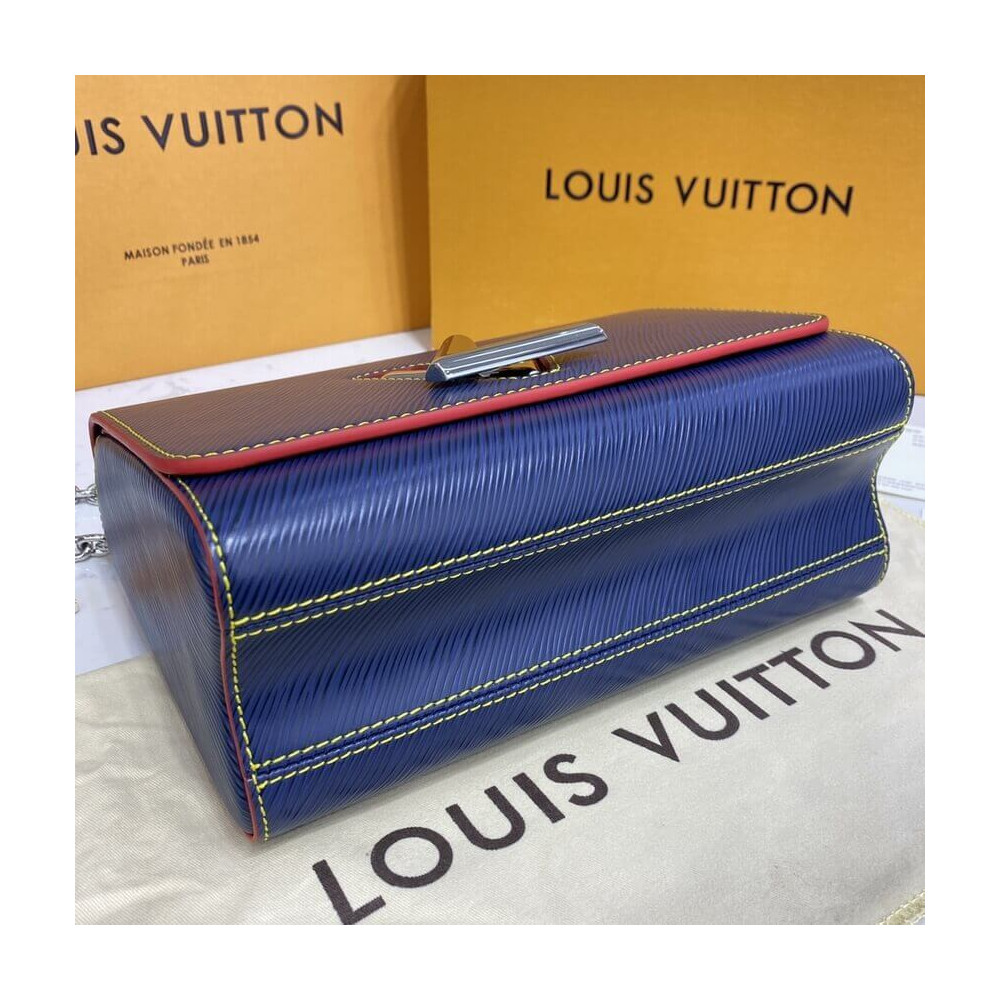 Louis Vuitton Epi Leather Twist MM M50282 Navy Blue/Red