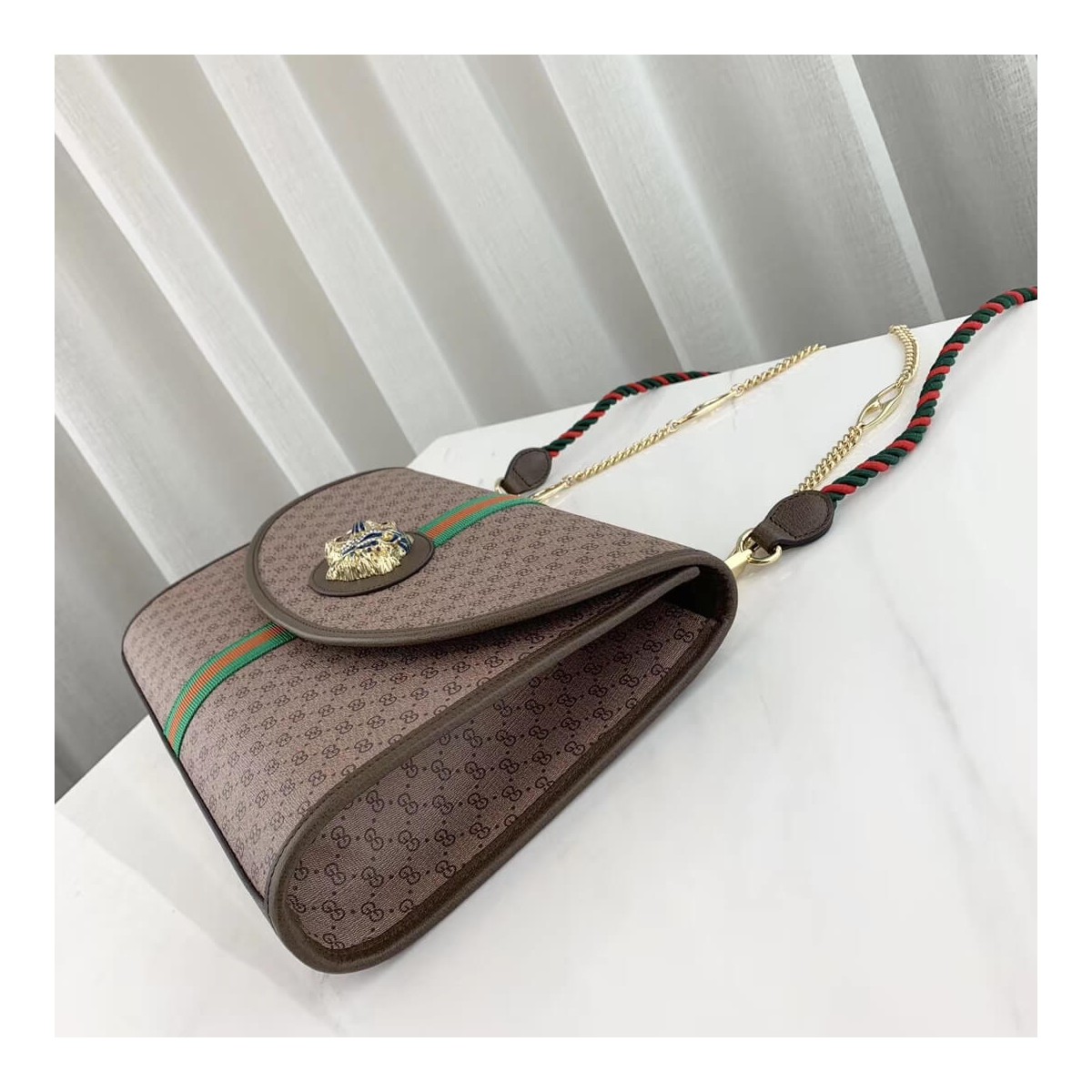 Gucci Rajah Medium Shoulder Bag 564697 Coffee