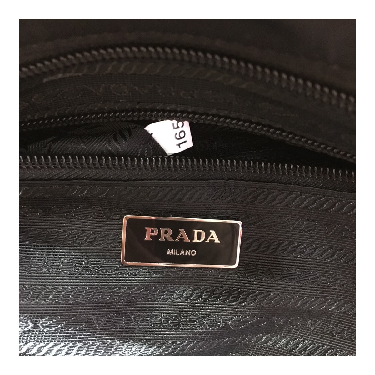 Prada Black Nylon Tote With Leather And Studs 1BG212