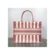 Dior Small Book Tote D-Stripes Embroidery M1296