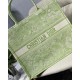 Dior Book Tote Lime Toile de Jouy Reverse Embroidery M1286