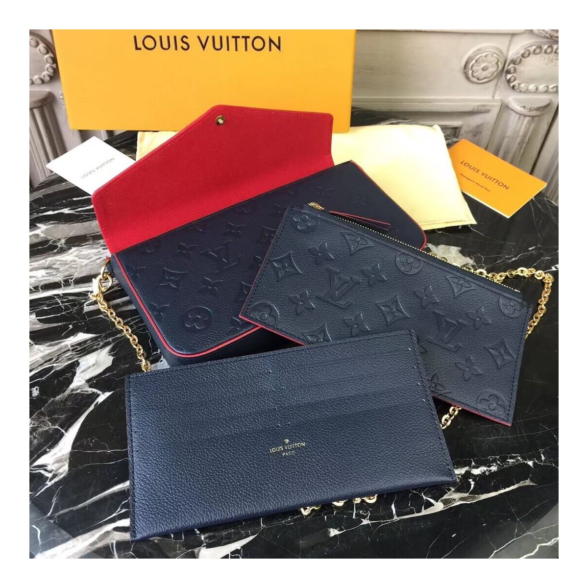 Louis Vuitton Monogram Empreinte Pochette Felicie M64064