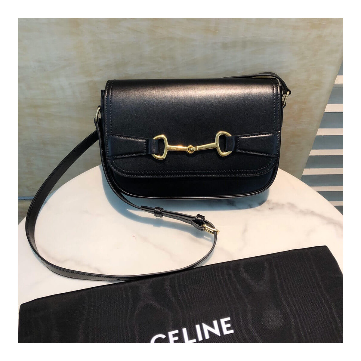 Celine Medium Crecy Bag In Satinated Calfskin 191373