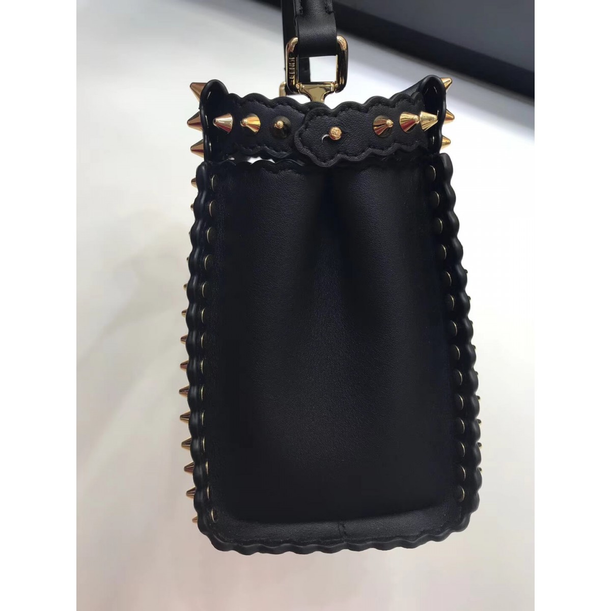 Fendi Peekaboo Mini with Metal-Plated Micro Studs 8BN244