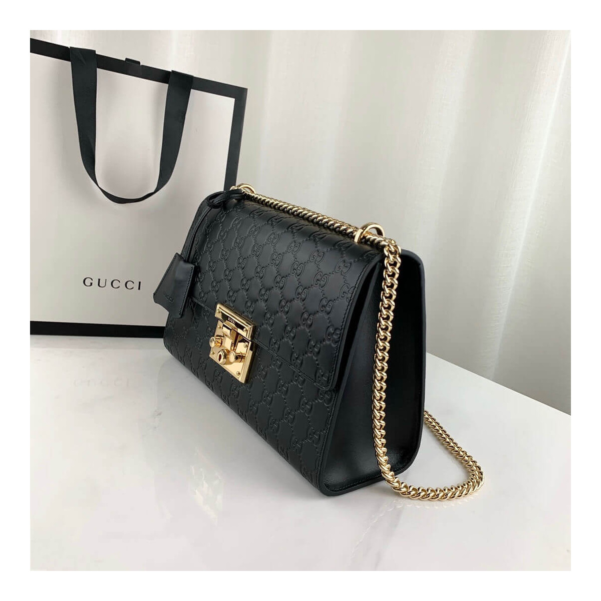 Gucci Padlock Medium Signature GG Shoulder Bag 409486