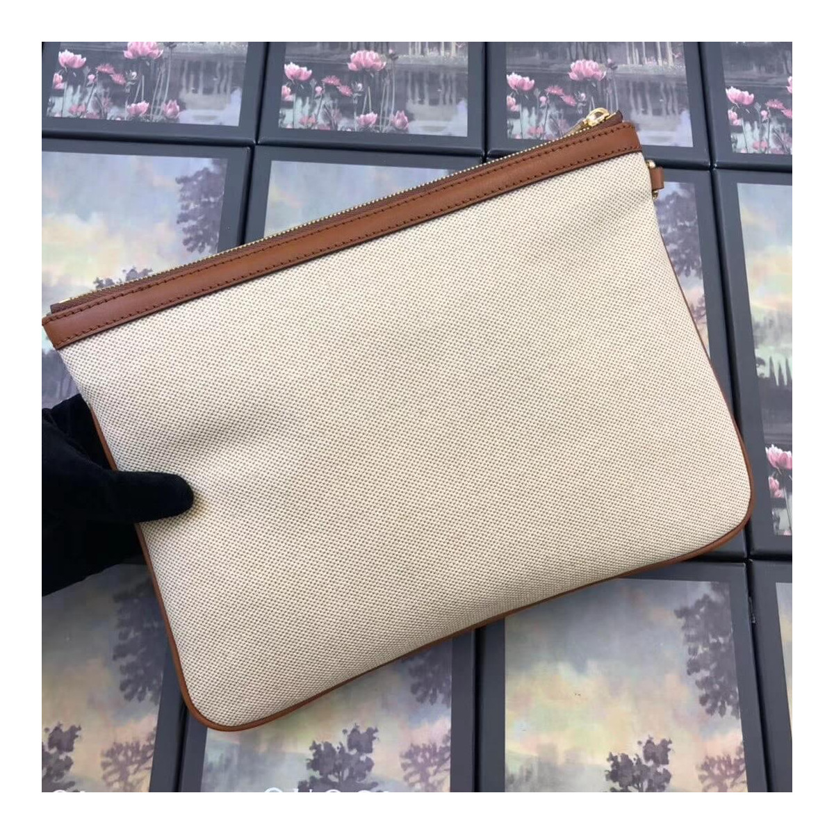 Gucci Canvas Vintage Web Pouch 449479